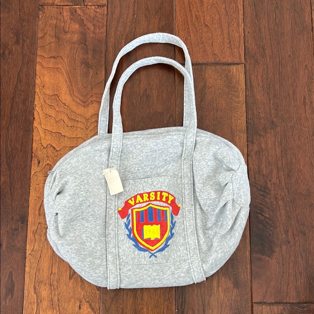 Vintage! Mitzi Varsity Gray Tote Bag